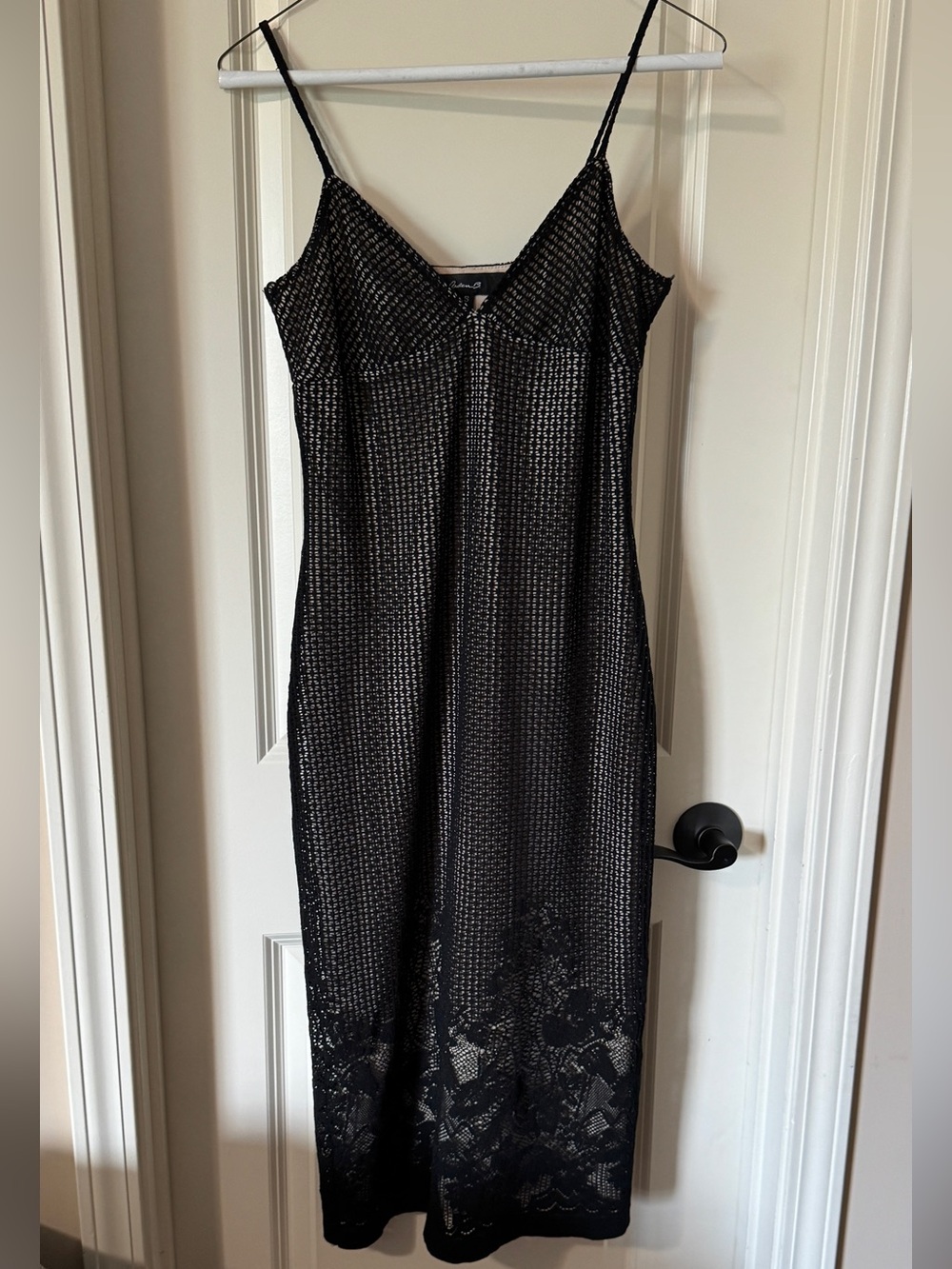 Vintage Y2K Arden B Lace Overlay Net Midi Dress